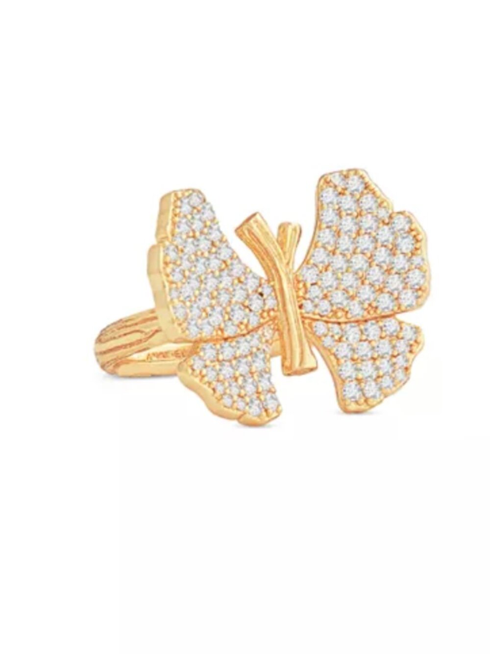 Anabel Aram Pavé Butterfly Cocktail Ring